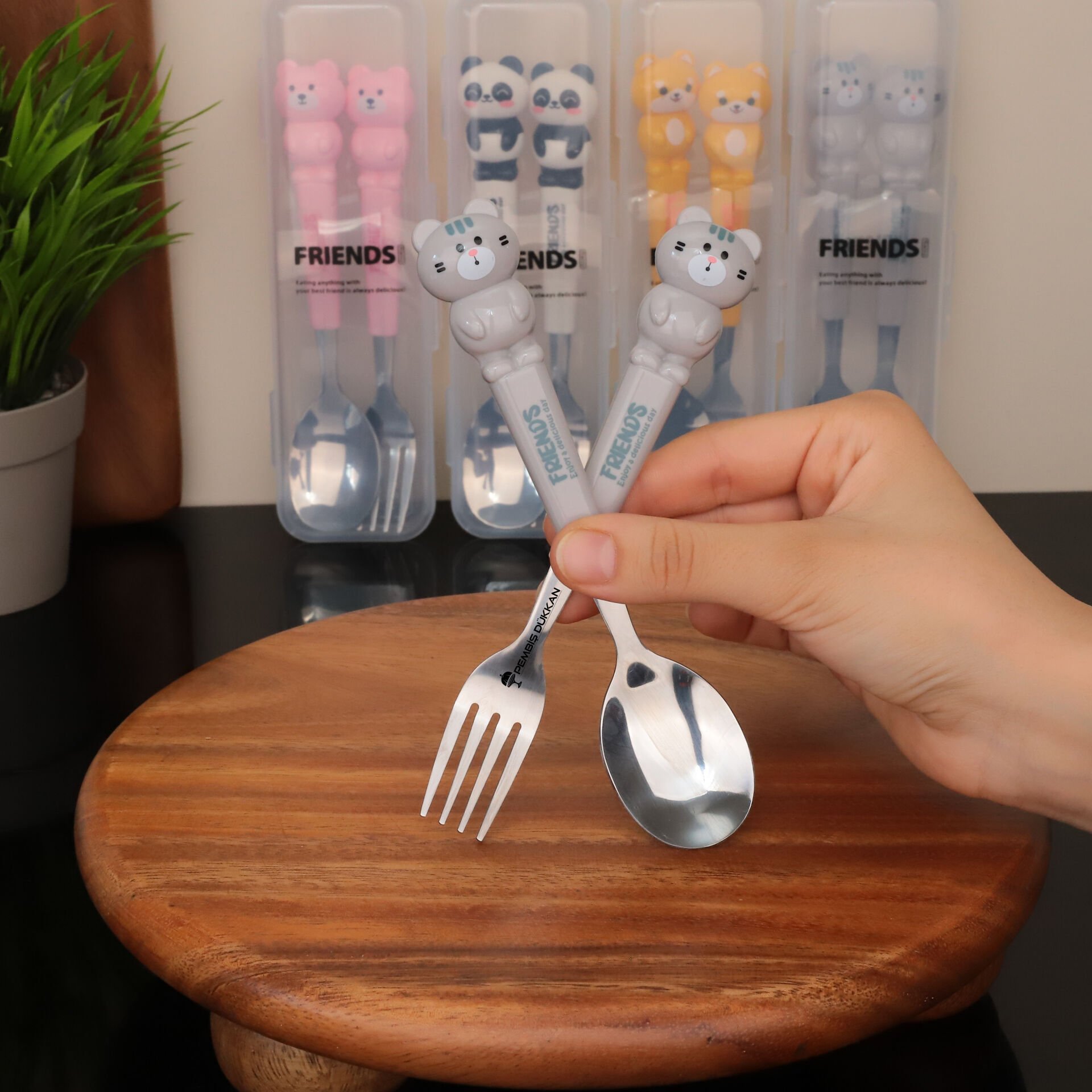 2Lİ ÇOCUK ÇATAL-KAŞIK SET GRİ (76781)