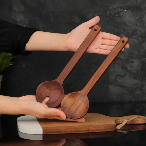 2Lİ AKASYA BOHEM SALATA SERVİS KAŞIK SETİ (7B40)