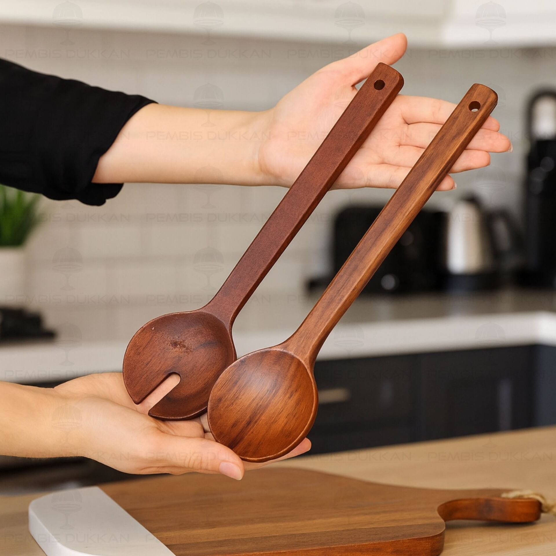 2Lİ AKASYA BOHEM SALATA SERVİS KAŞIK SETİ (7B40)