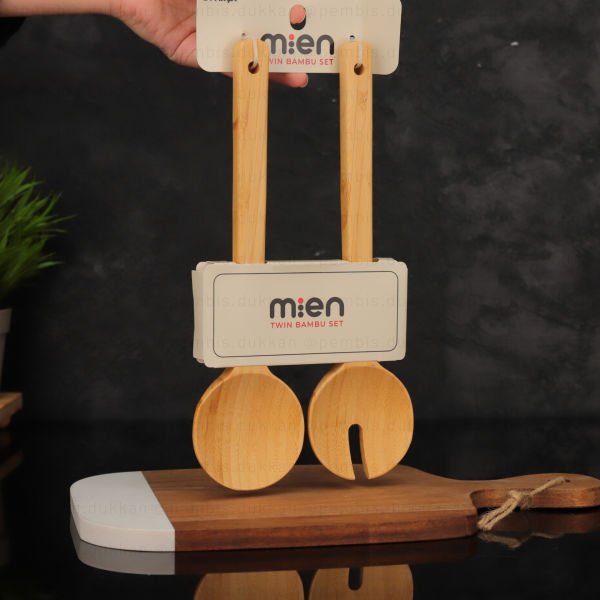 2Lİ BAMBU BOHEM SALATA SERVİS KAŞIK SETİ (7B41)