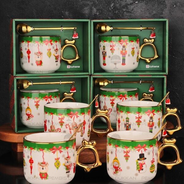 1 ADET KAŞIKLI YILBAŞI TEMALI KUPA (STOKTA OLAN MODEL GÖNDERİLMEKTEDİR)