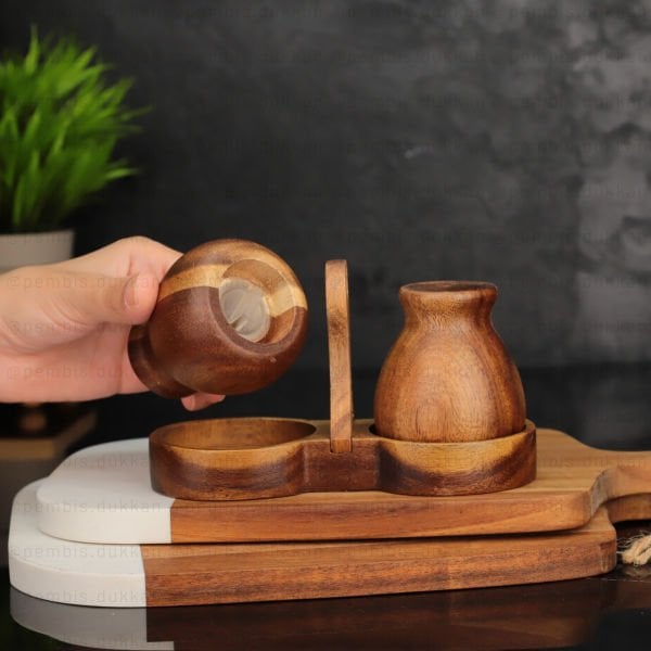 2Lİ AKASYA STANDLI, MİNNAK TUZLUK & BİBERLİK (7B08A)