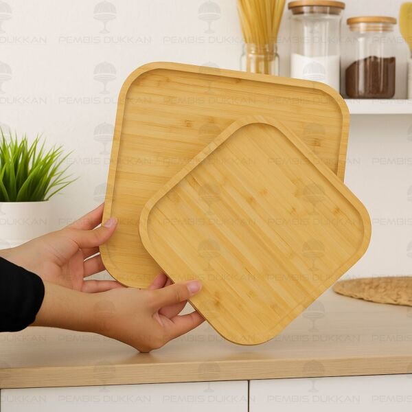 Bambu Kare 24.5cm Kahvaltı & Yemek Servis (612)