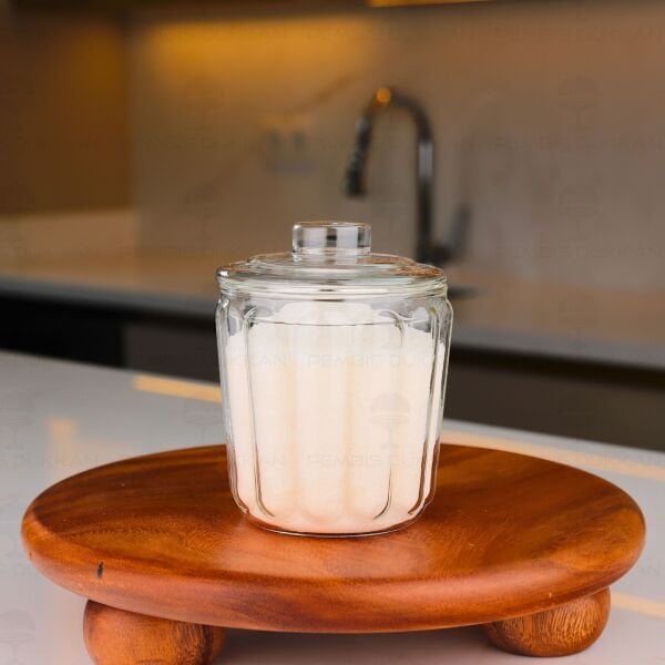 ÇİZGİLİ KAPAKLI BOROSİLİKAT CAM ŞEKERLİK