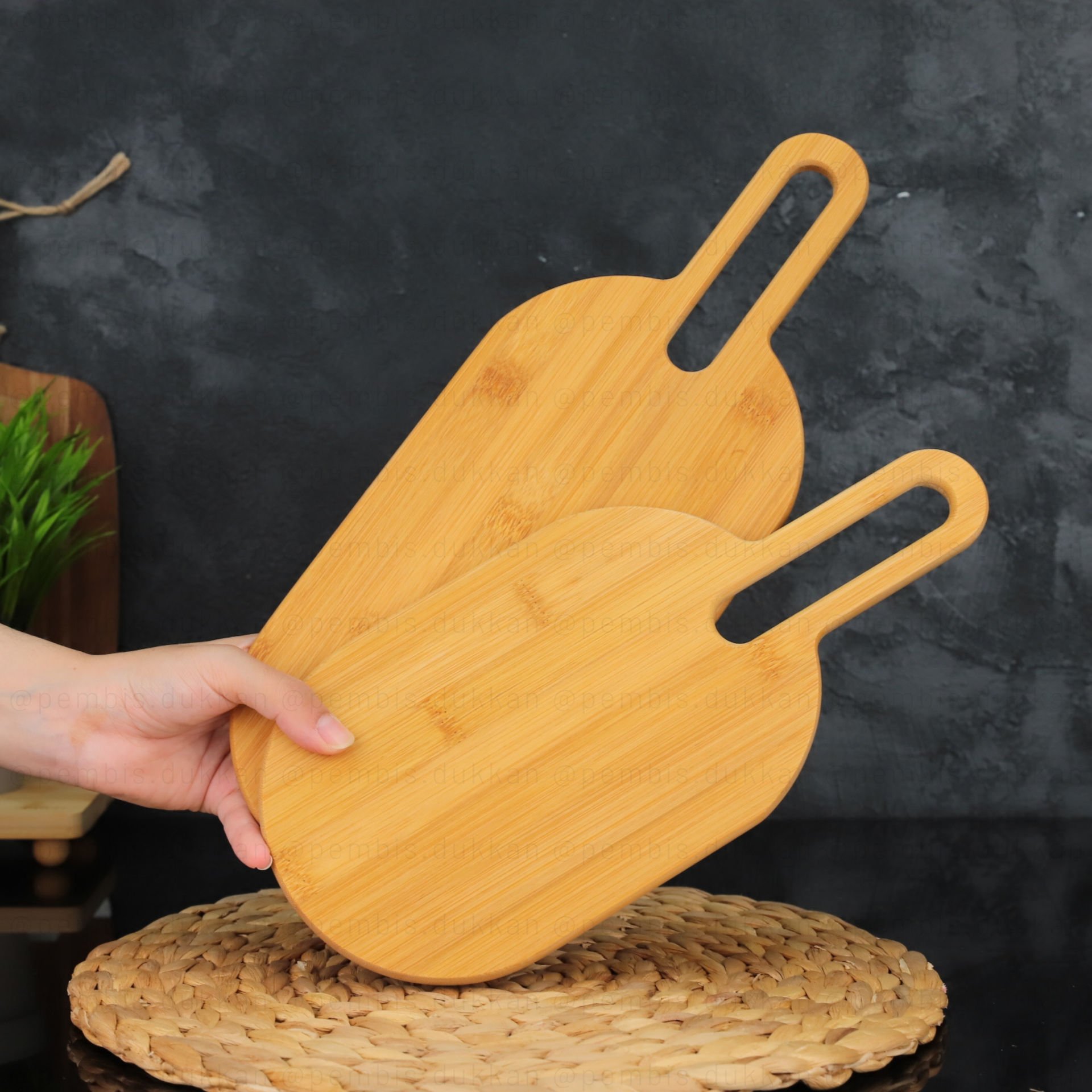 BAMBU OVAL KÜREK SUNUMLUK BÜYÜK 7B35