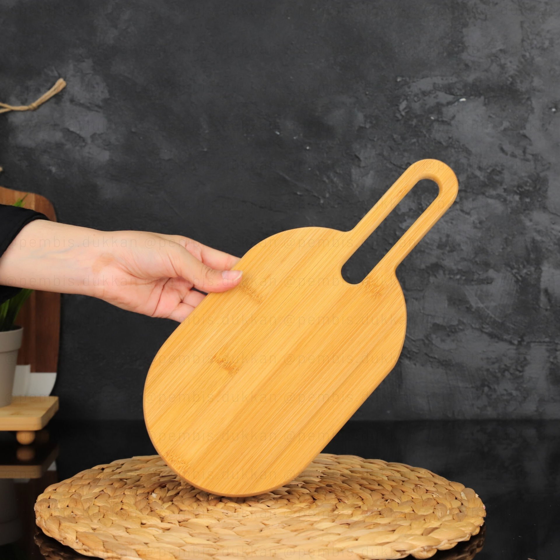 BAMBU OVAL KÜREK SUNUMLUK KÜÇÜK 7B34