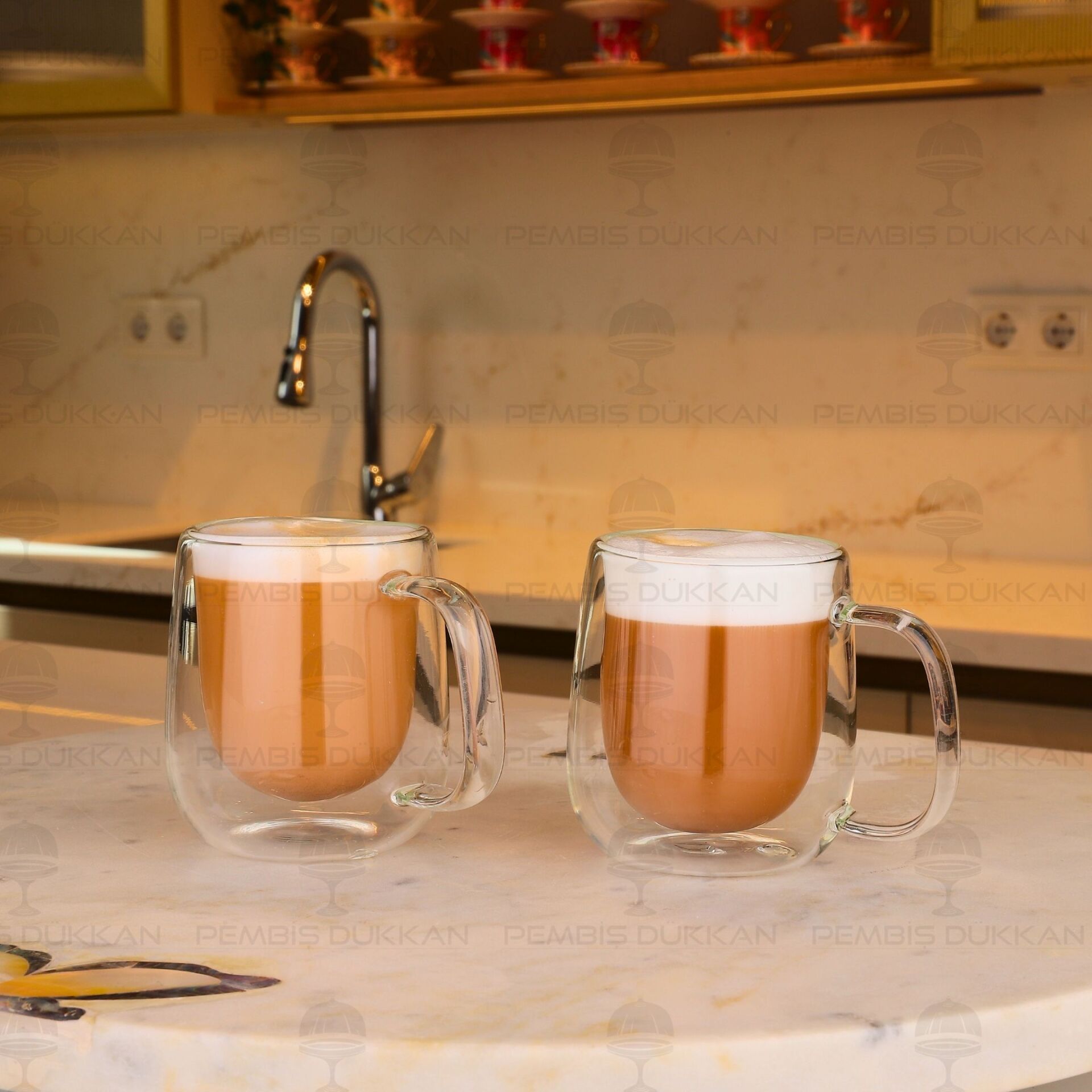 100ML 2Lİ ÇİFT CİDARLI CAM KUPA SETİ (81827)