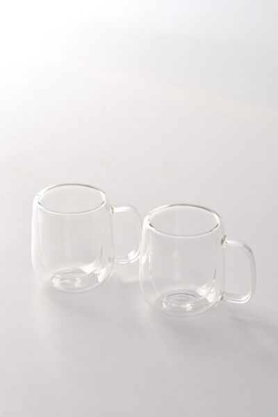 100ML 2Lİ ÇİFT CİDARLI CAM KUPA SETİ (81827)