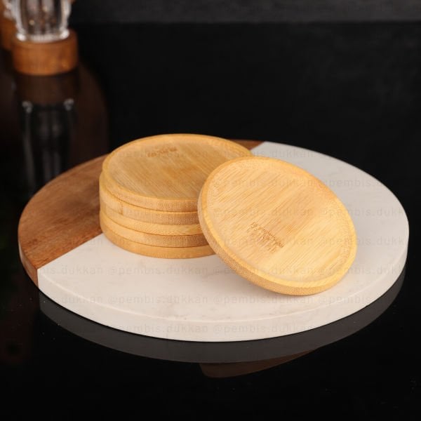 6LI BAMBU KUPA & BARDAK ALTLIĞI (537)