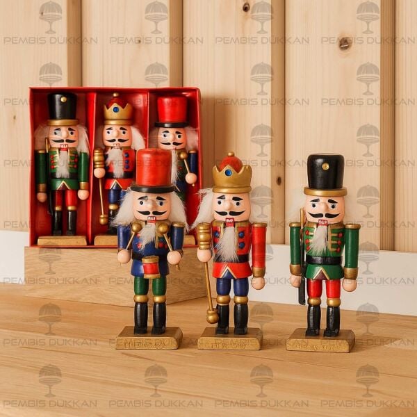 3LÜ 15 CM AHŞAP KURŞUN ASKER SETİ (KIRMIZI-YEŞİL-MAVİ)