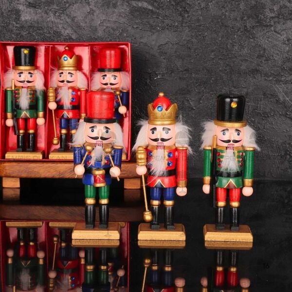 3LÜ 15 CM AHŞAP KURŞUN ASKER SETİ (KIRMIZI-YEŞİL-MAVİ)