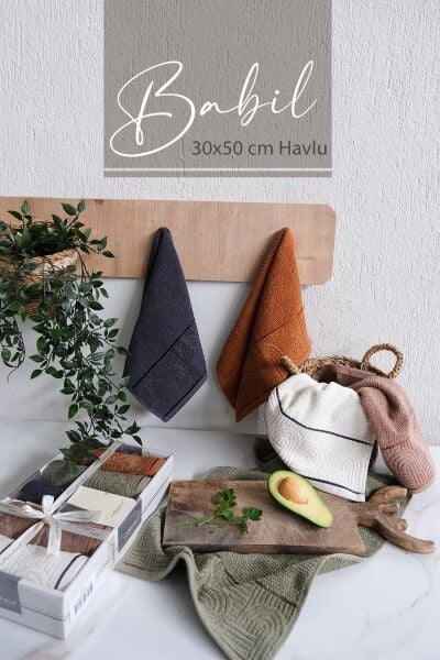 BABİL 30x20CM 5Lİ MUTFAK HAVLU SETİ