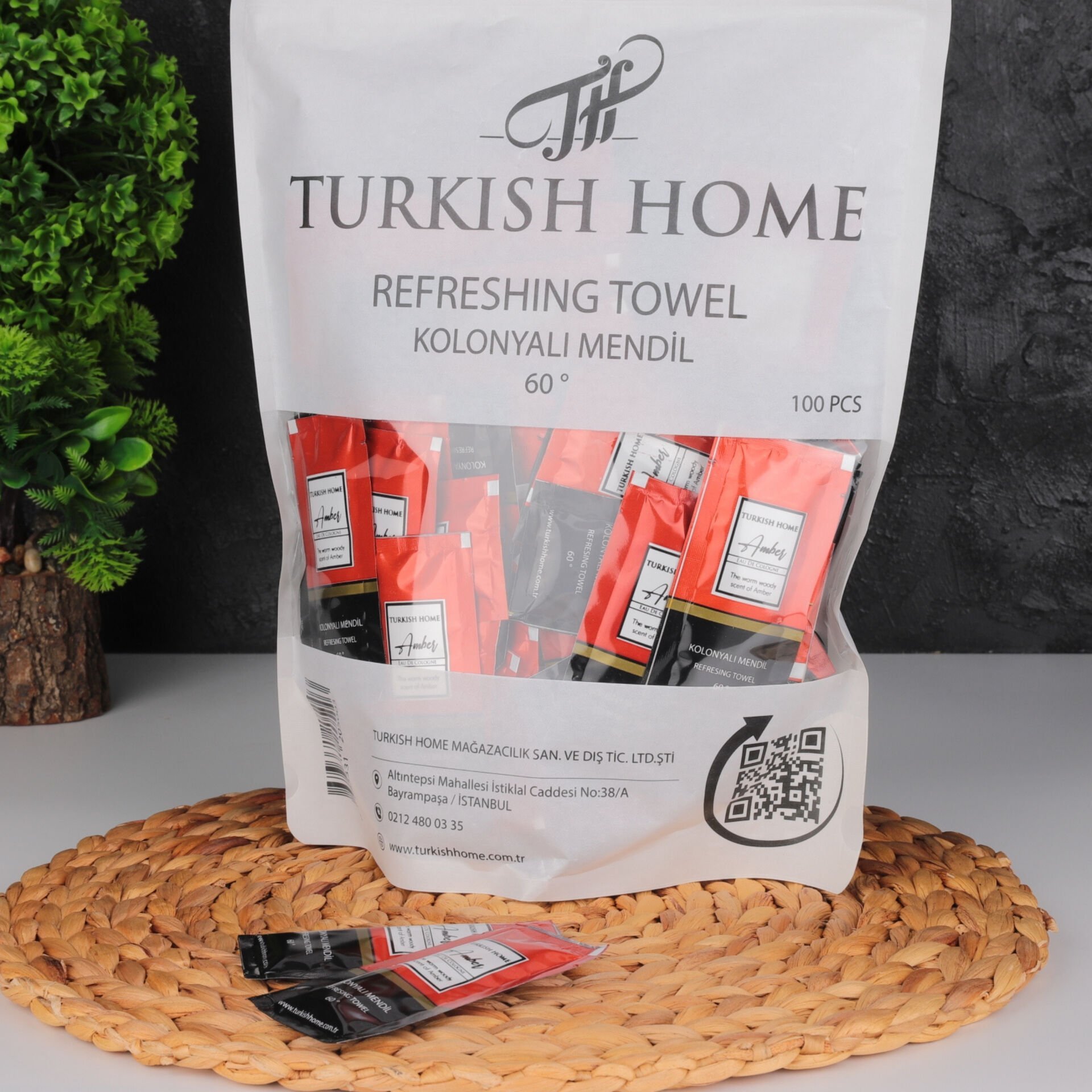 TURKISH HOME 100LU KOLONYALI MENDİL AMBER