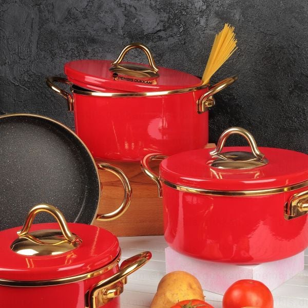 PİTAYA EMAYE GRANİT TENCERE SETİ