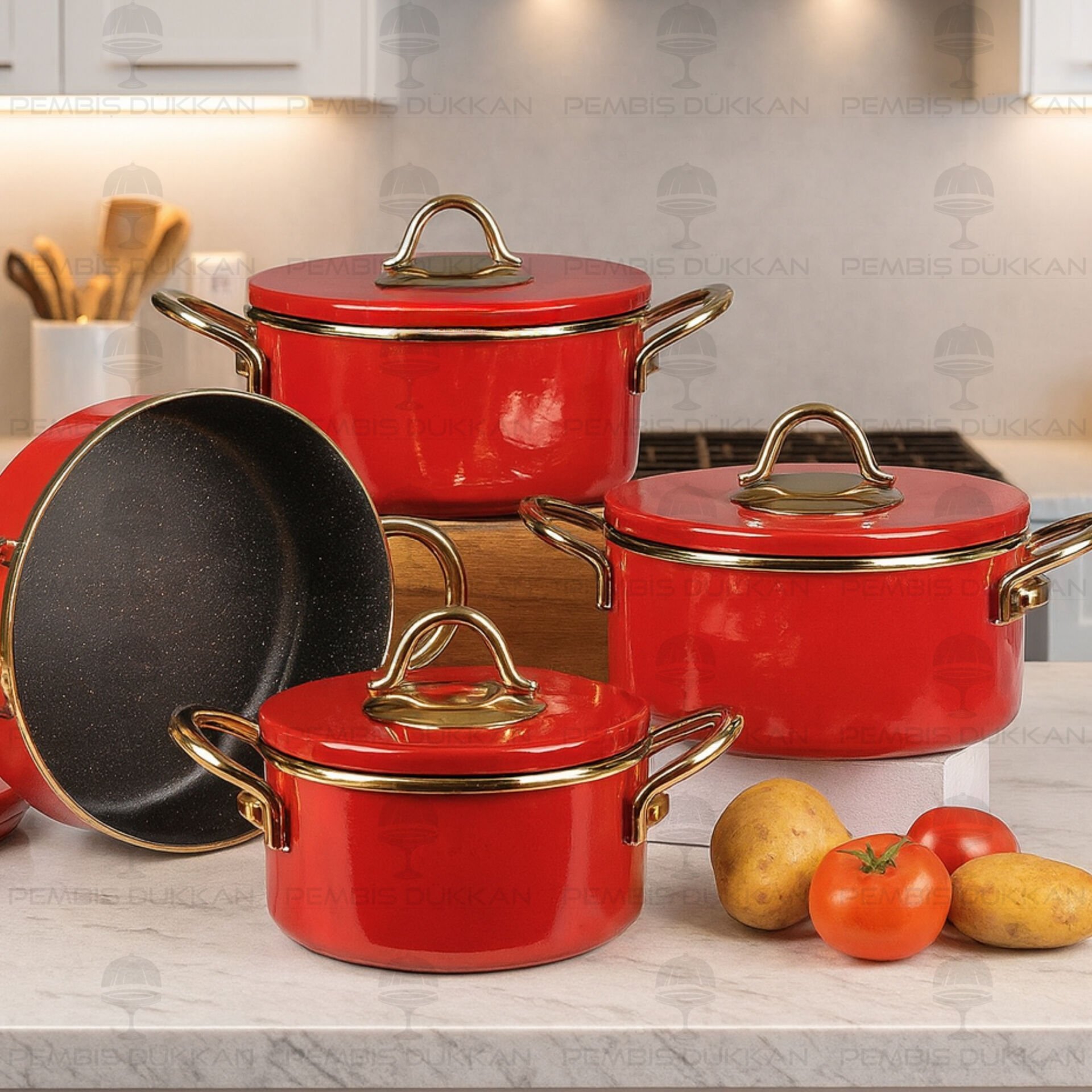 PİTAYA EMAYE GRANİT TENCERE SETİ