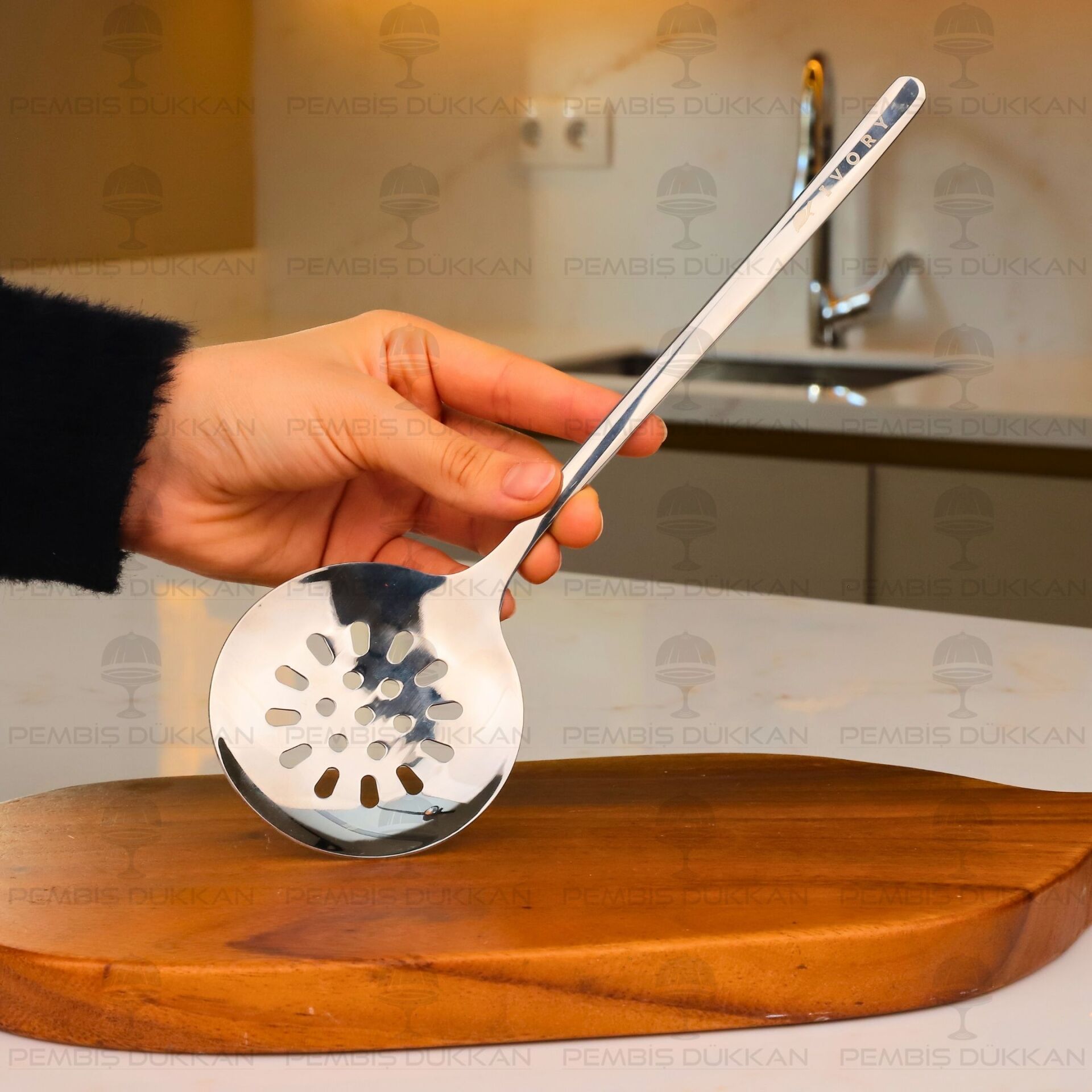 İVORY ÇELİK SERVİS KEVGİR (141)