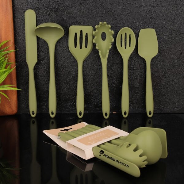 6LI MİNİ YEŞİL SİLİKON SET (6109)