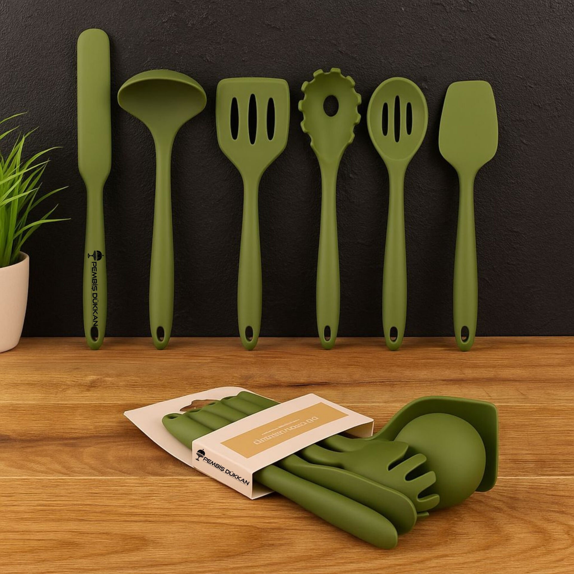 6LI MİNİ YEŞİL SİLİKON SET (6109)