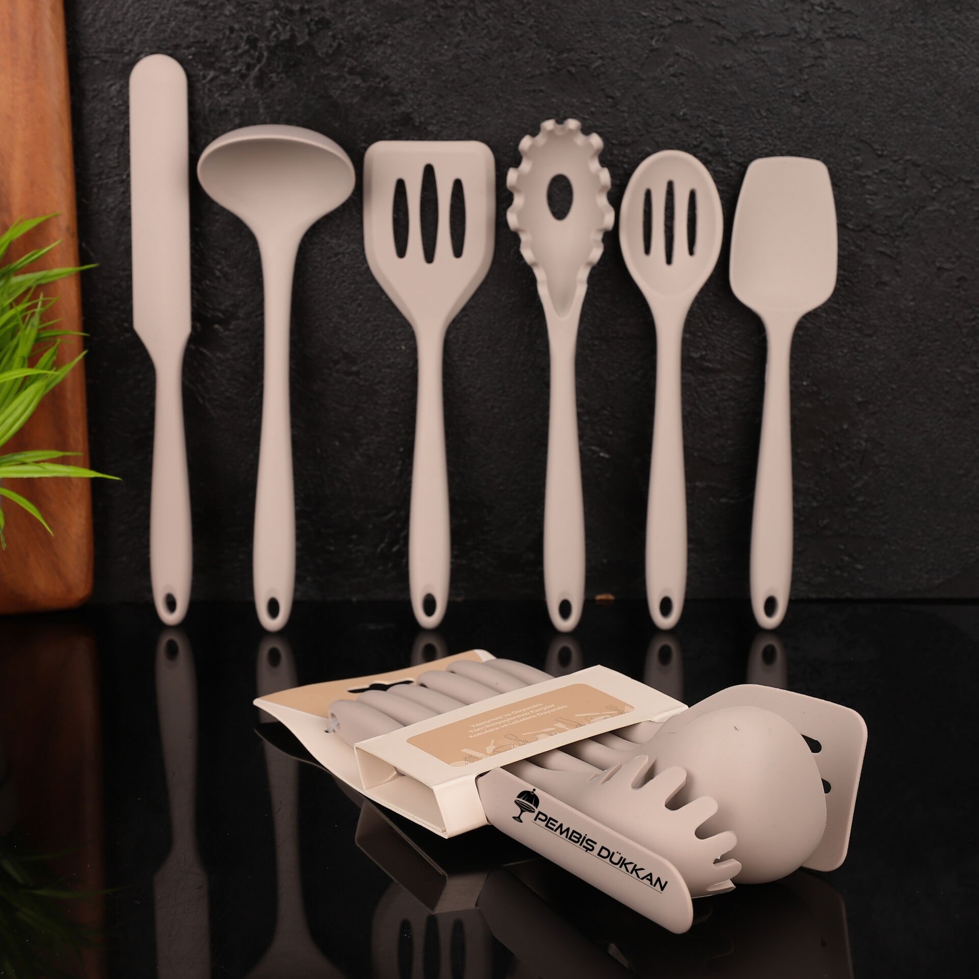 6LI MİNİ BEJ SİLİKON SET (6109)