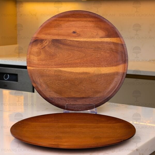 1 ADET AKASYA YUVARLAK 30CM YEMEK & 5 ÇAYI SERVİS (7B254)