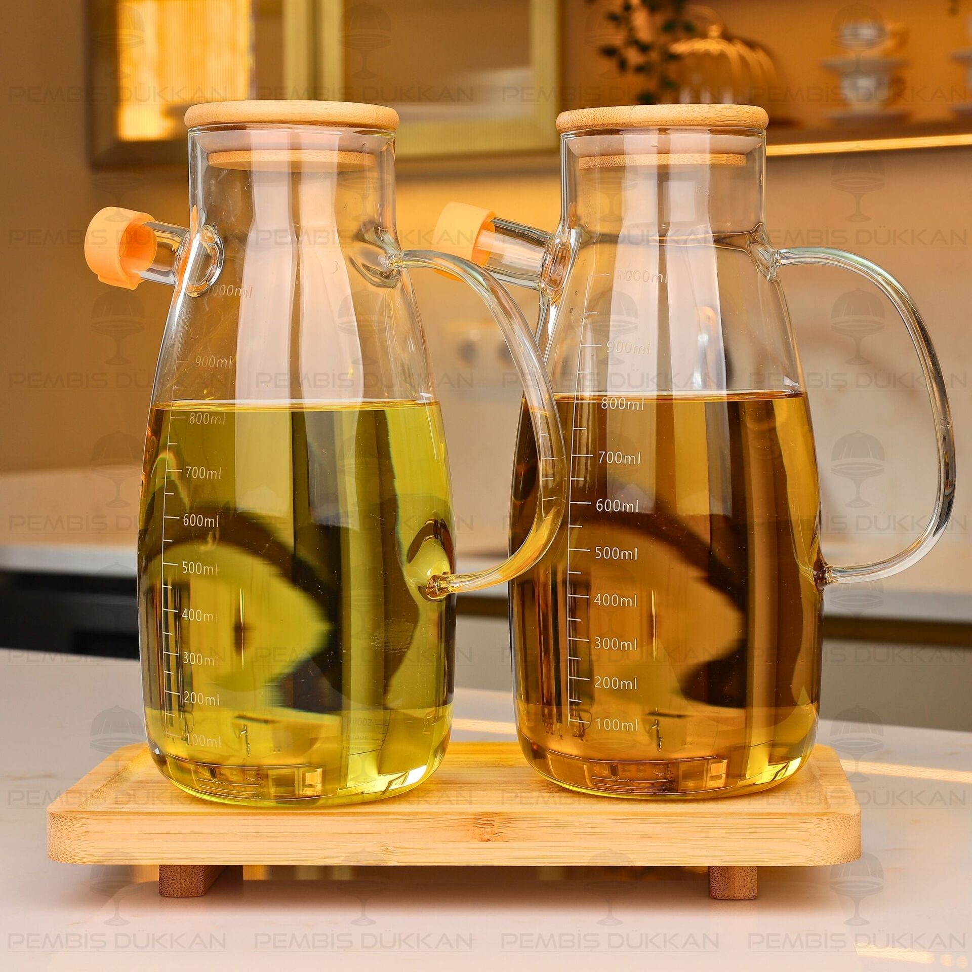 BAMBU ALTLIKLI, 2Lİ MİLO BAMBU YAĞDANLIK SET (1113 + 8B31)