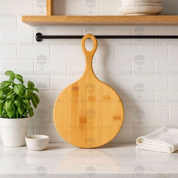 BAMBU KULPLU PEYNİR TABAĞI & TEZGAH ARKASI PANO (8B36)