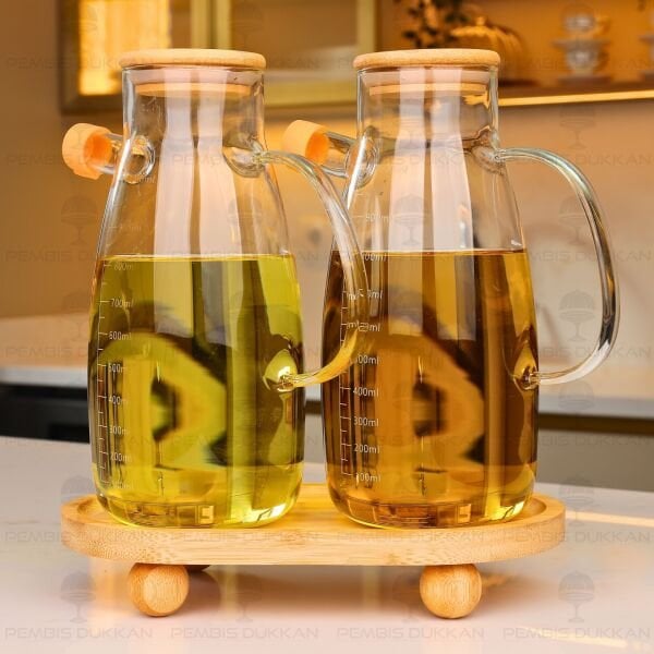 BAMBU ALTLIKLI, 2Lİ MİLO BAMBU YAĞDANLIK SET (1113 + 1094)