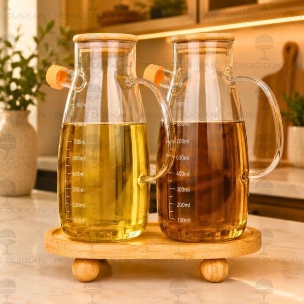 BAMBU ALTLIKLI, 2Lİ MİLO BAMBU YAĞDANLIK SET (1113 + 1094)