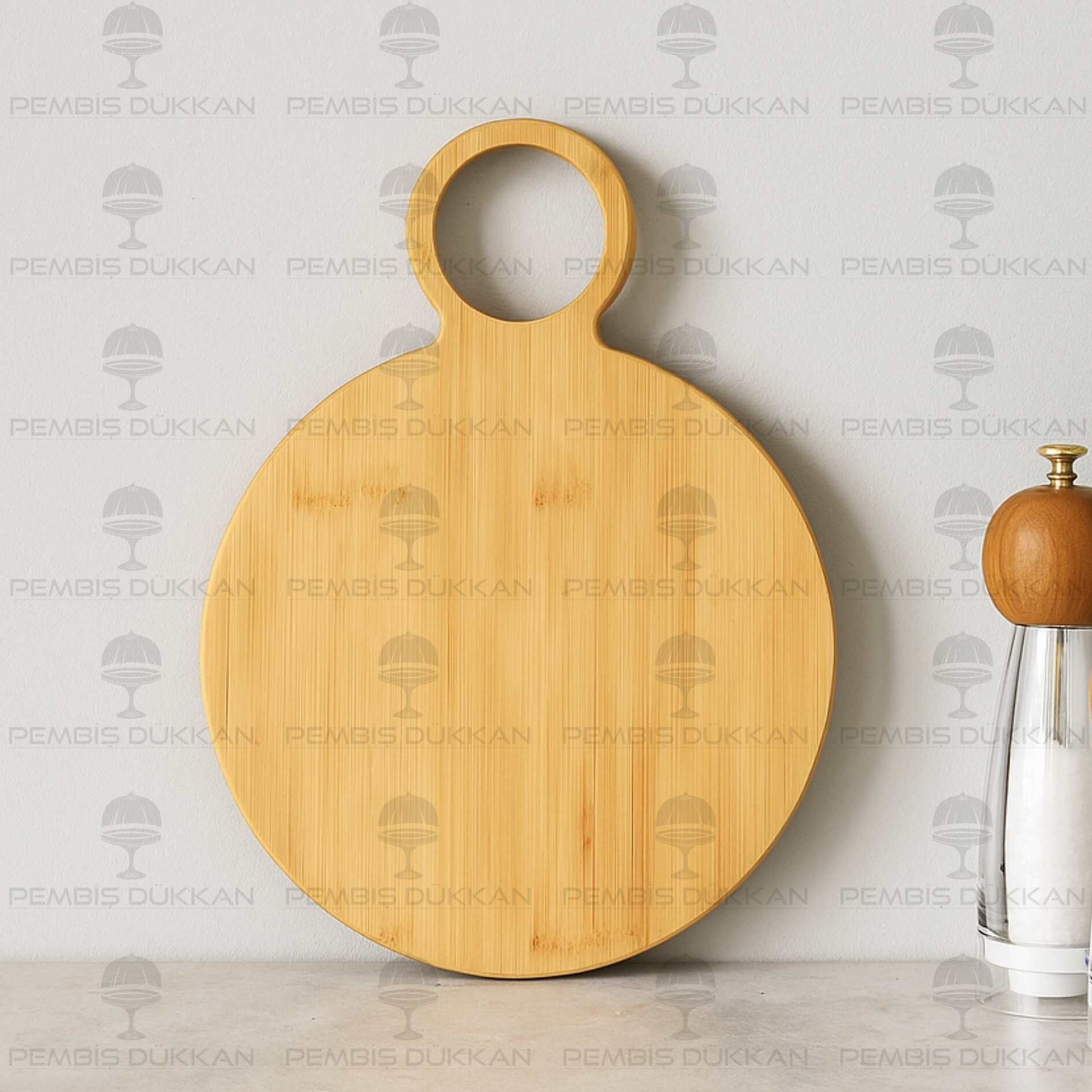 BAMBU KULPLU PEYNİR TABAĞI & TEZGAH ARKASI PANO (8B45)