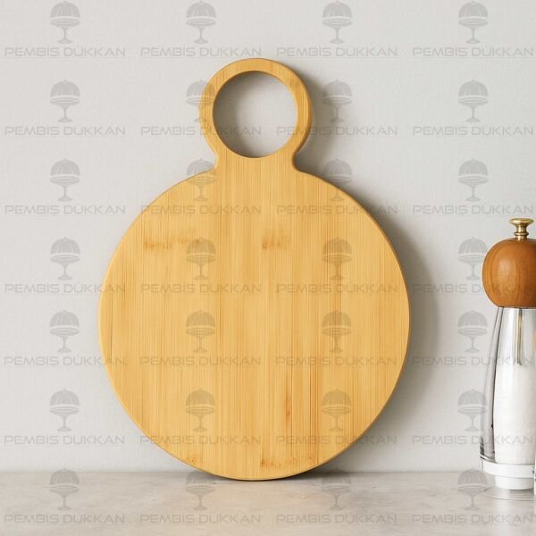 MN KÜÇÜK BOY BAMBU YUVARLAK KESİM PANOSU  (8B45)