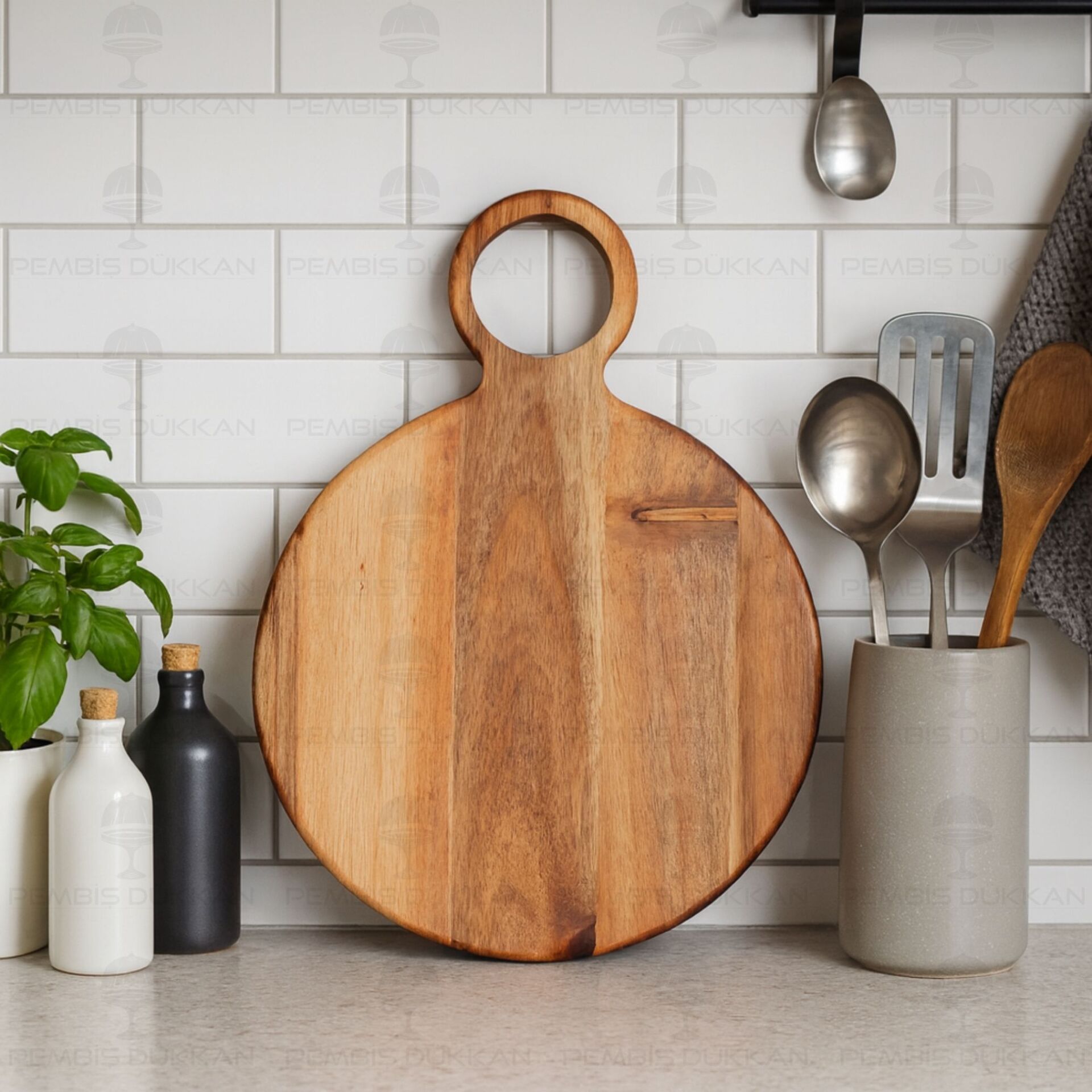 AKASYA KULPLU PEYNİR TABAĞI & TEZGAH ARKASI PANO (8B44)