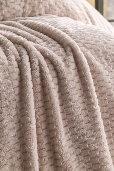 TRUSTY JAKAR DESEN ÇİFT KİŞİLİK BATTANİYE 200x220CM - EKRU