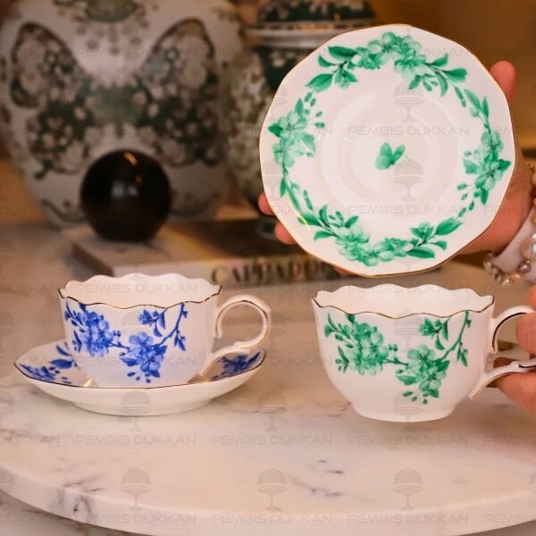 LEAF ELEGANCE 2 KİŞİLİK ÇAY FİNCAN TAKIMI