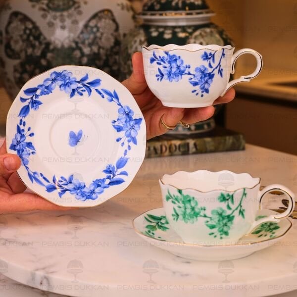 LEAF ELEGANCE 2 KİŞİLİK ÇAY FİNCAN TAKIMI