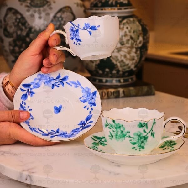 LEAF ELEGANCE 2 KİŞİLİK ÇAY FİNCAN TAKIMI