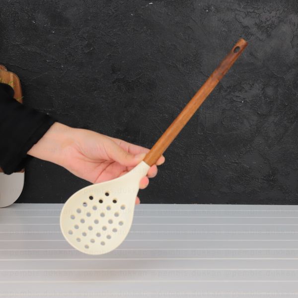 1 ADET AKASYA SAPLI SİLİKON KEVGİR (1200)