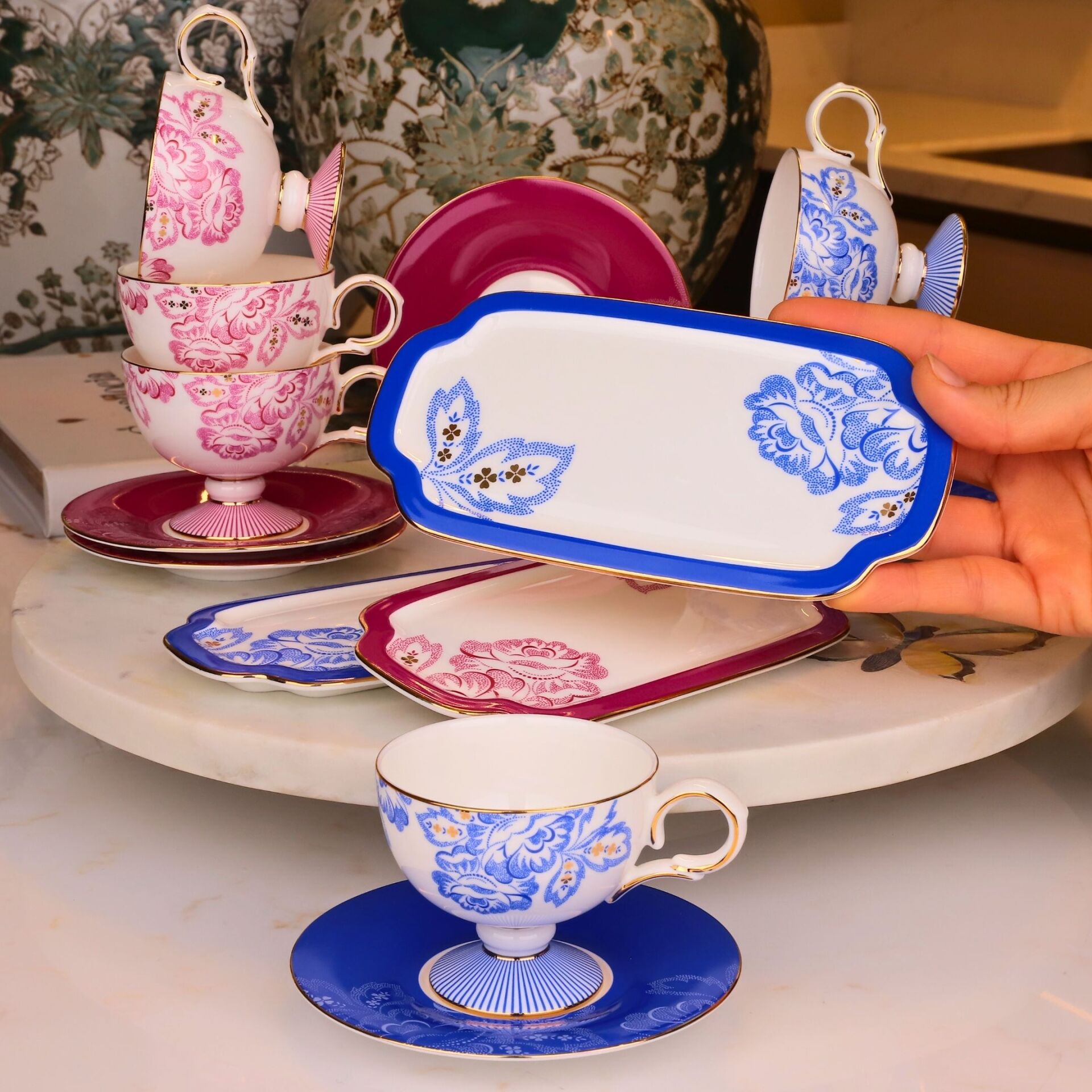 ELORİA 15 PARÇA  6 KİŞİLİK KAHVE FİNCAN TAKIMI