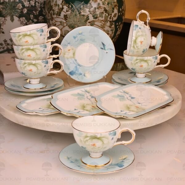 VOL DE FLEURS 15 PARÇA  6 KİŞİLİK FİNCAN SETİ