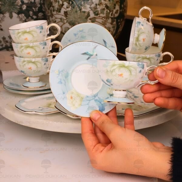 VOL DE FLEURS 15 PARÇA  6 KİŞİLİK FİNCAN SETİ