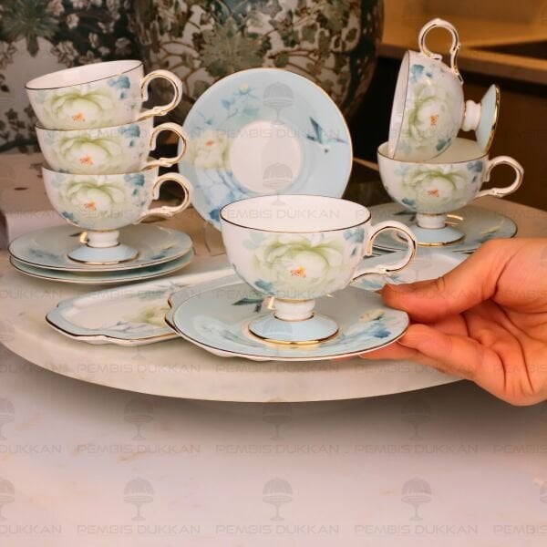 VOL DE FLEURS 15 PARÇA  6 KİŞİLİK FİNCAN SETİ