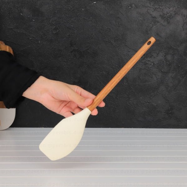AKASYA SAPLI KREM SİLİKON YAN SPATULA (1198)