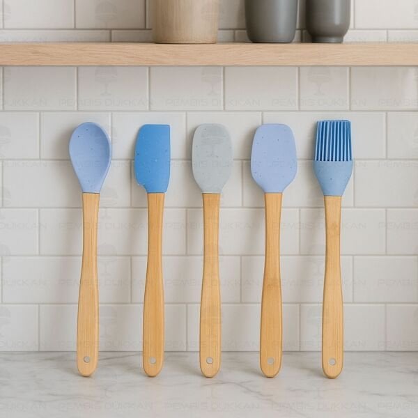 5Lİ MAVİ BENEKLİ MİNİ SİLİKON SET (1111)