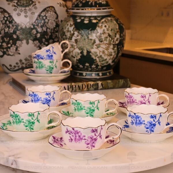 LEAF ELEGANCE 6 KİŞİLİK KAHVE FİNCAN TAKIMI