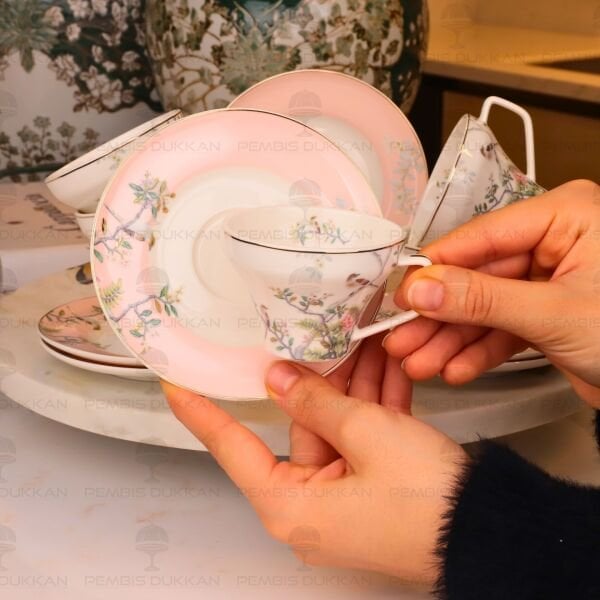 BİRD GARDEN YAVRU AĞZI 6 KİŞİLİK KAHVE FİNCAN TAKIMI