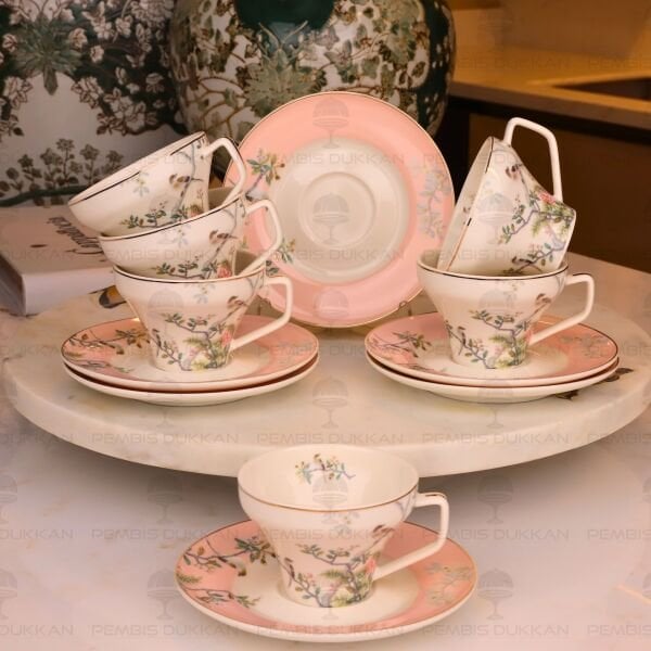 BİRD GARDEN YAVRU AĞZI 6 KİŞİLİK KAHVE FİNCAN TAKIMI