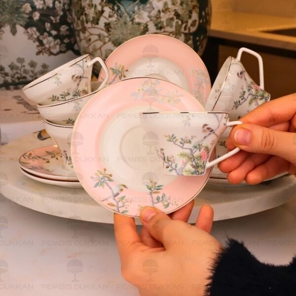 BİRD GARDEN YAVRU AĞZI 6 KİŞİLİK KAHVE FİNCAN TAKIMI