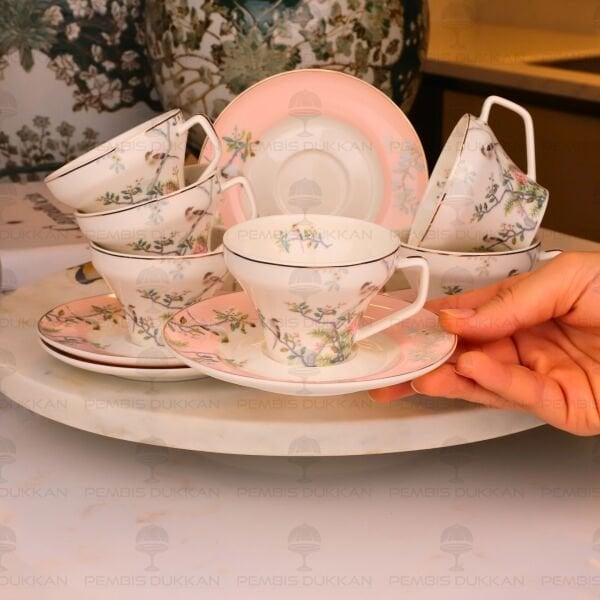 BİRD GARDEN YAVRU AĞZI 6 KİŞİLİK KAHVE FİNCAN TAKIMI