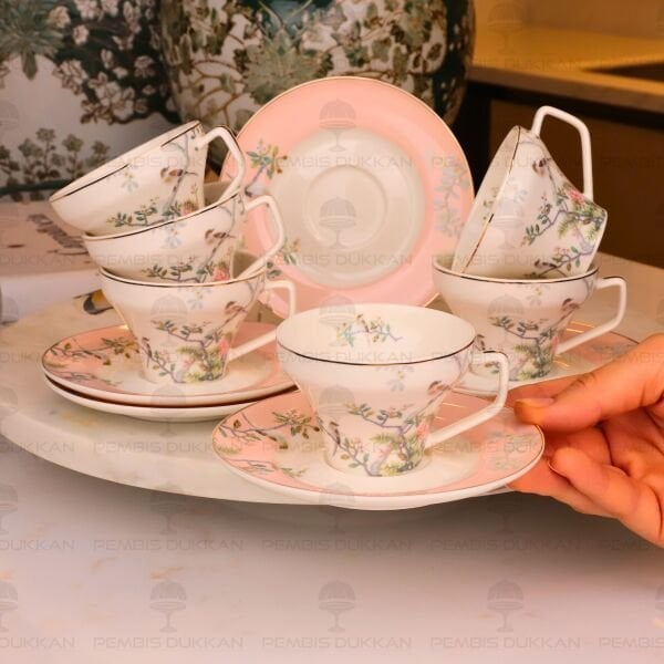 BİRD GARDEN YAVRU AĞZI 6 KİŞİLİK KAHVE FİNCAN TAKIMI