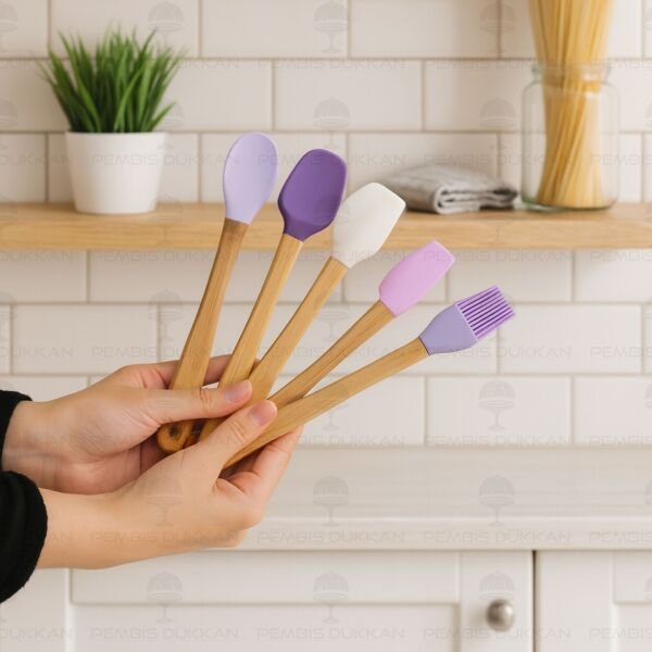 5Lİ MORLU MİNİ SİLİKON SET (1110)