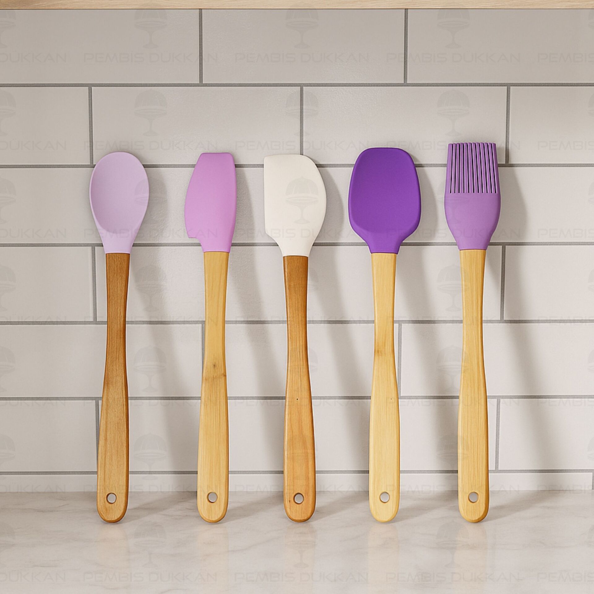 5Lİ MORLU MİNİ SİLİKON SET (1110)